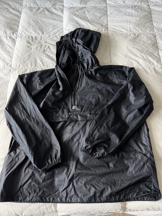 Amazon Essentials Other - Amazon Essentials Black Hooded Windbreaker Anorak
